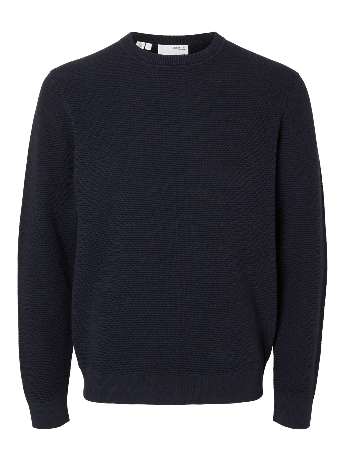 Pullovers - Slhross Ls Knit Structure Crew Neck Noos -  - Hr Ravn