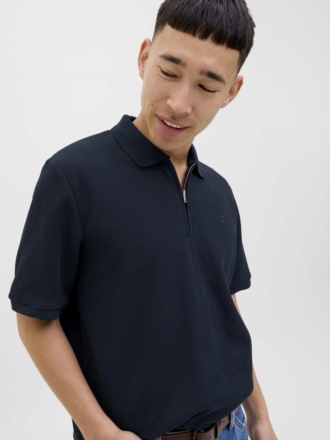 POLO - Jjeaustin Zip Polo Ss Noos -  - Hr Ravn