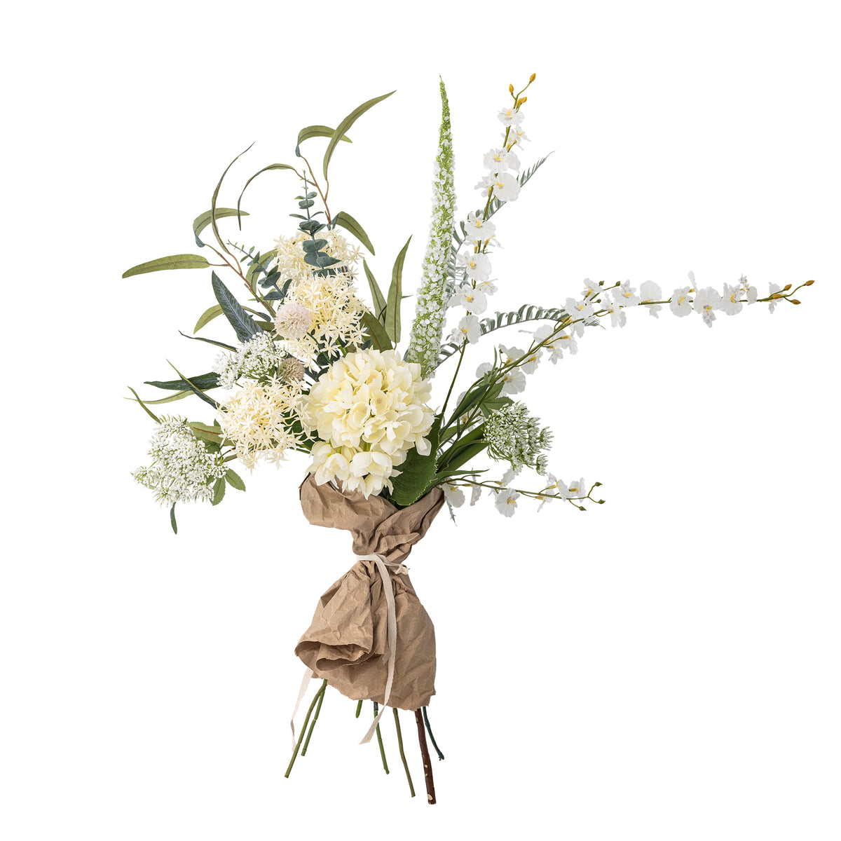 Symphonie Buket, Hvid, Kunstige Blomster