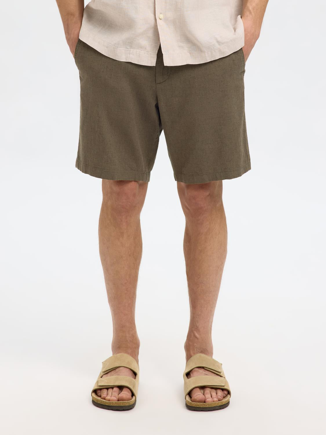 SHORTS - Slhregular-Brody Linen Bld Shorts Noos -  - Hr Ravn