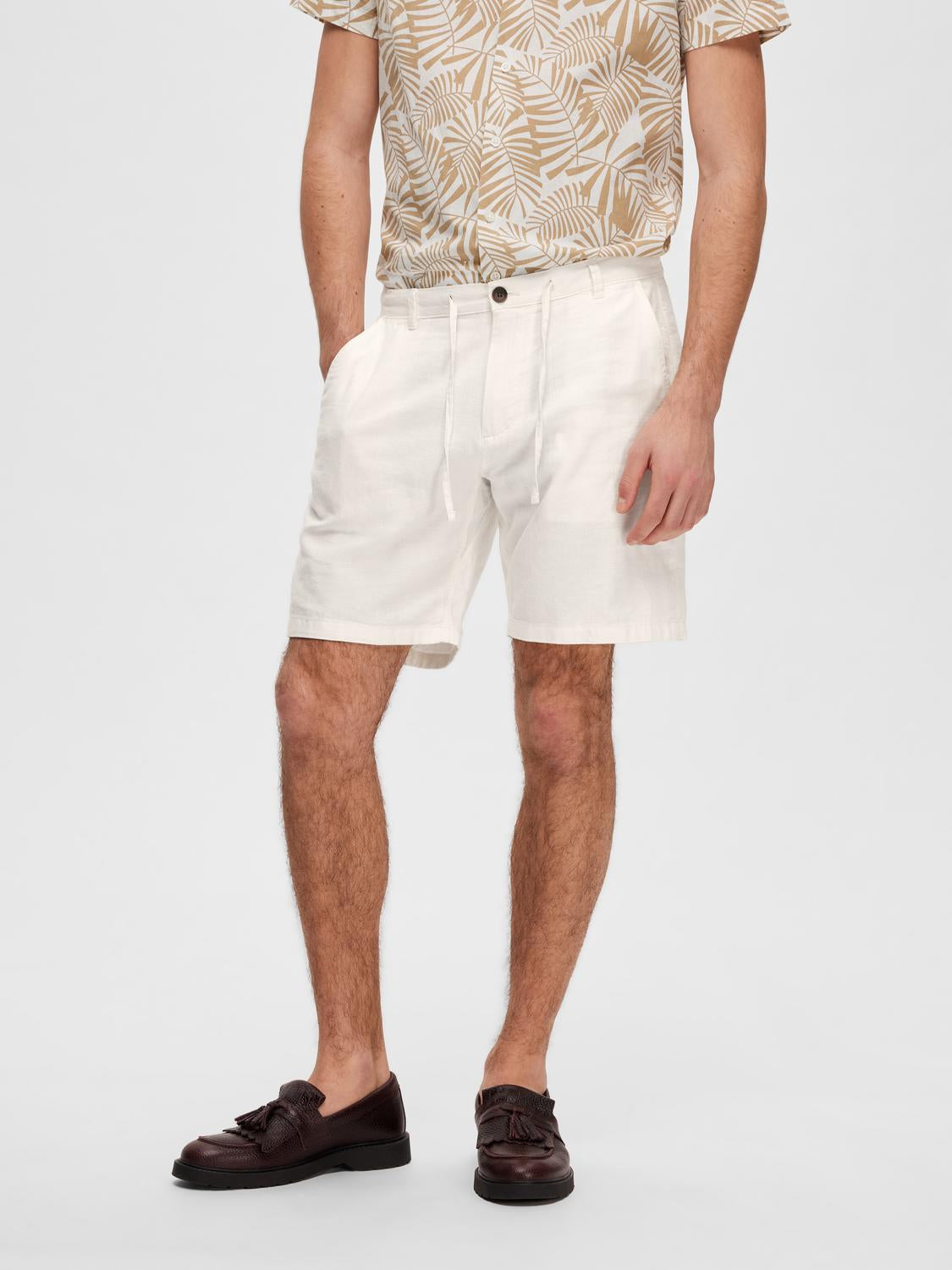 SHORTS - Slhregular-Brody Linen Bld Shorts Noos -  - Hr Ravn