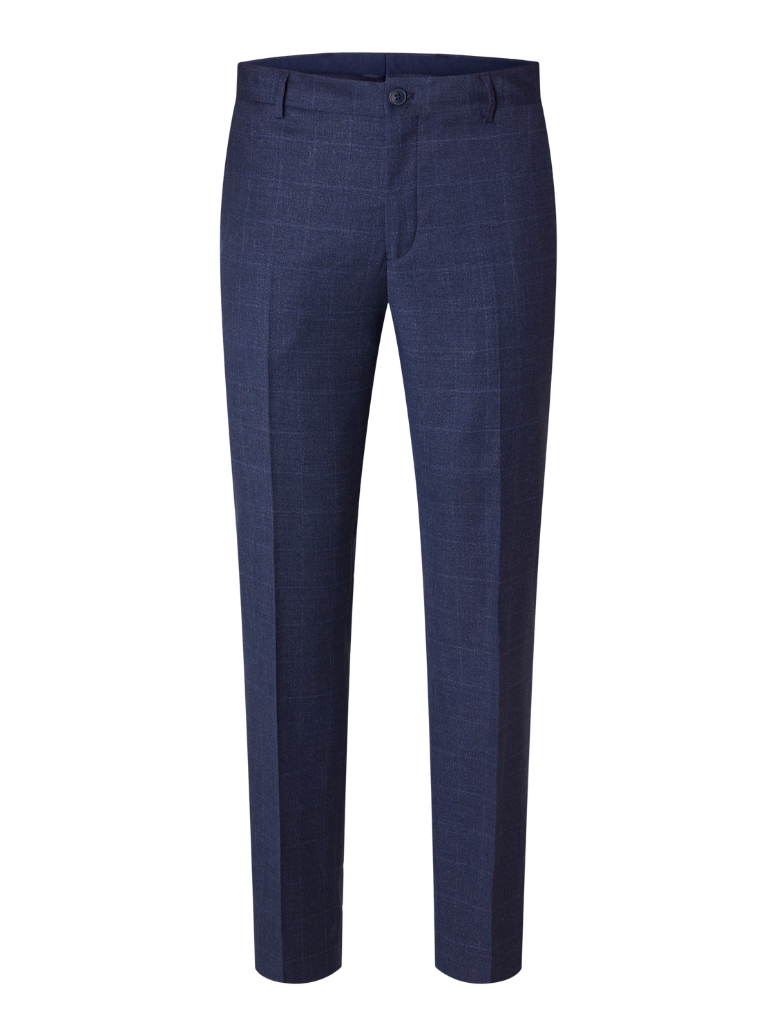 Pants - Slhslim-Neil Dark Blue Check Trs Noos -  - Hr Ravn