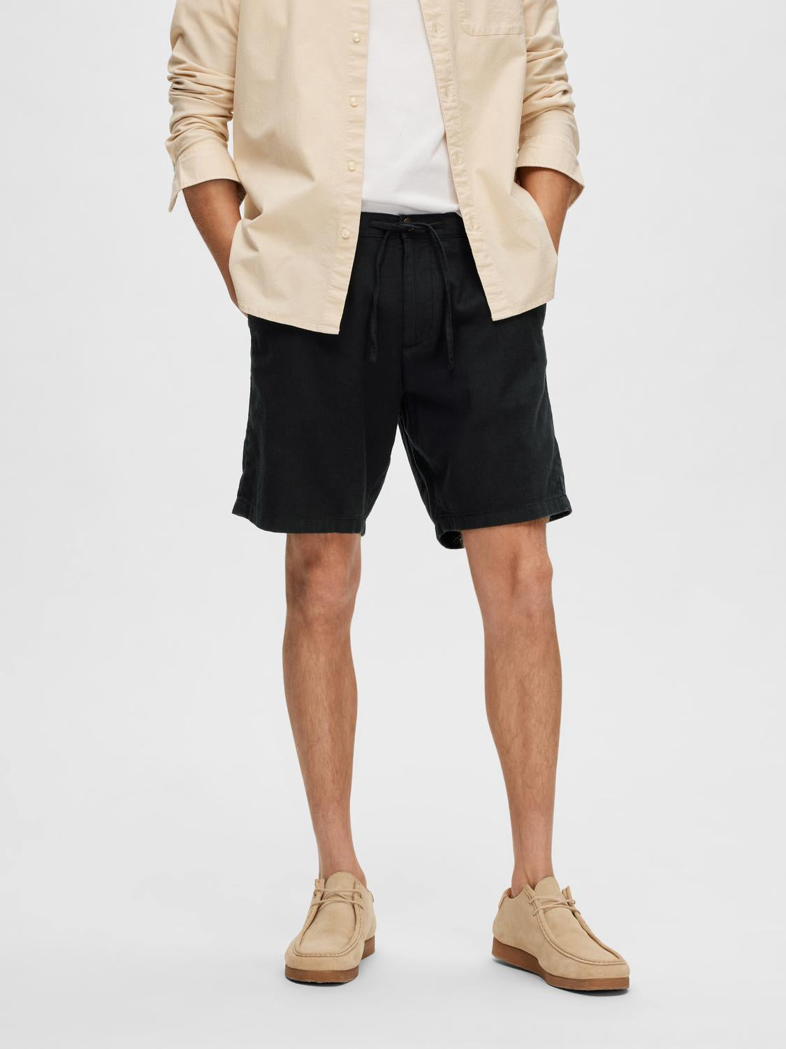 SHORTS - Slhregular-Brody Linen Bld Shorts Noos -  - Hr Ravn