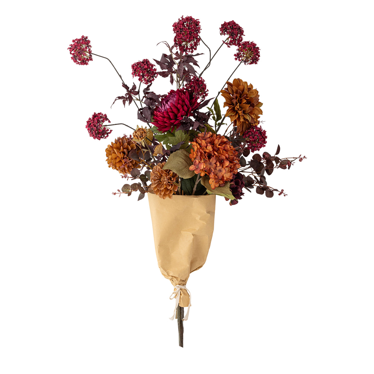 Waverly Buket, Orange, Kunstige Blomster