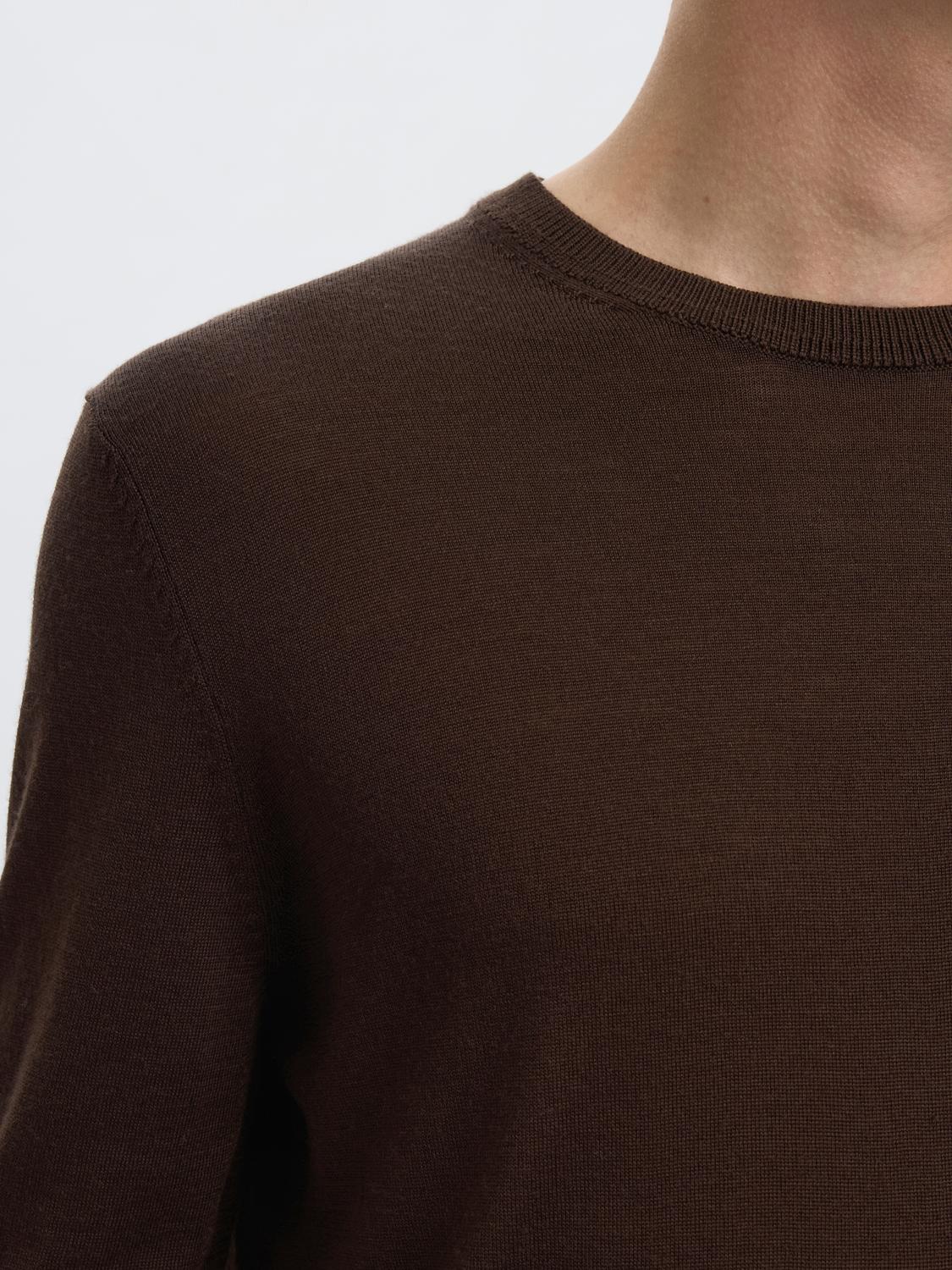 Slhtray Ls Knit Merino Crew Neck Noos