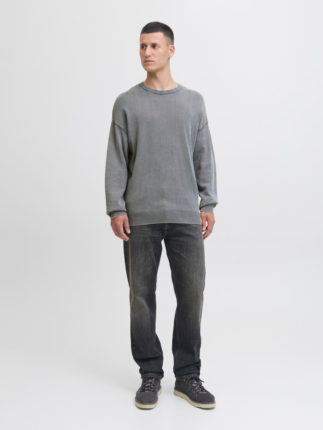 STRIK - Jjecharge Faded Knit Crew Neck Sn -  - Hr Ravn