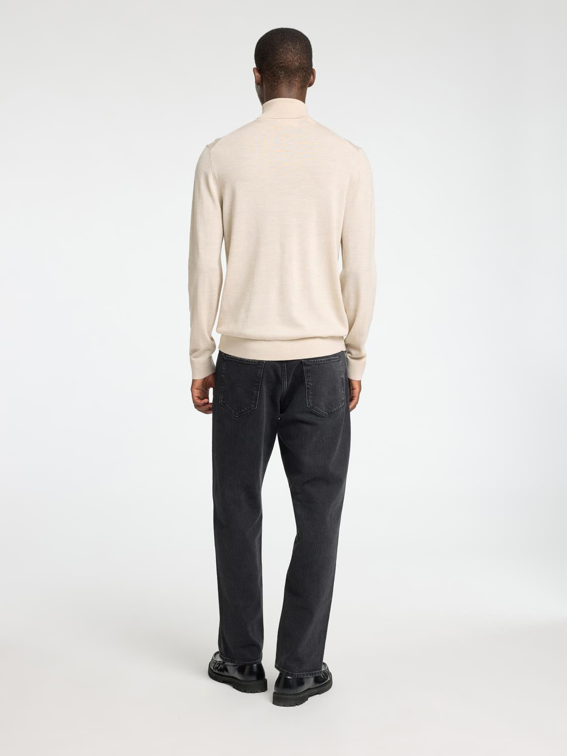 Pullovers - Slhtray Ls Knit Merino Roll Neck Noos -  - Hr Ravn
