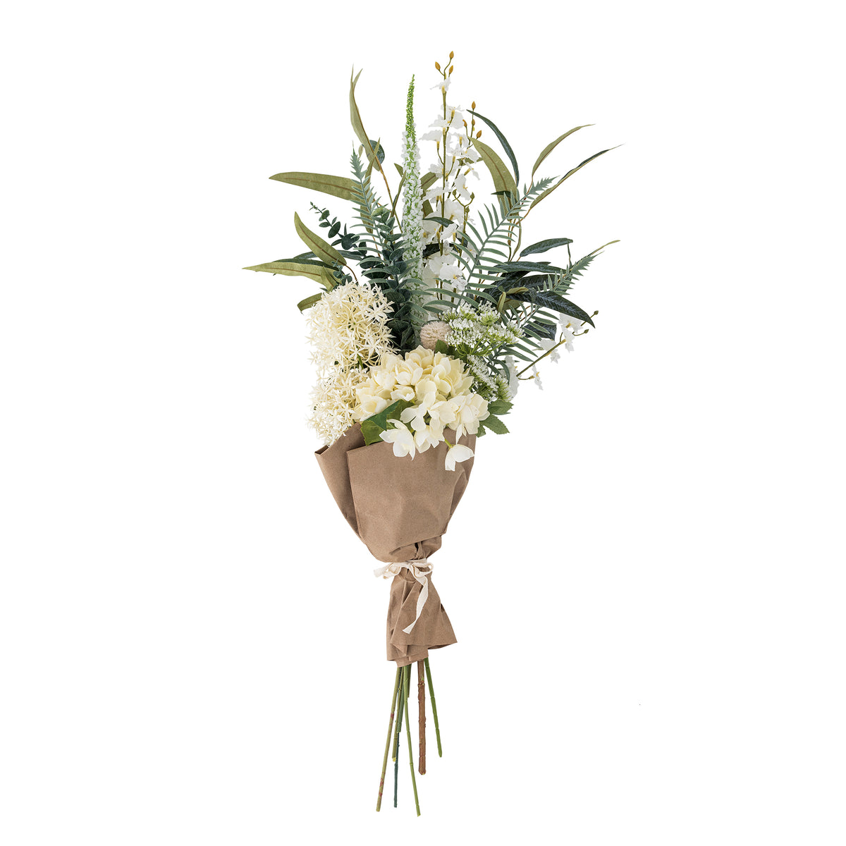 Symphonie Buket, Hvid, Kunstige Blomster