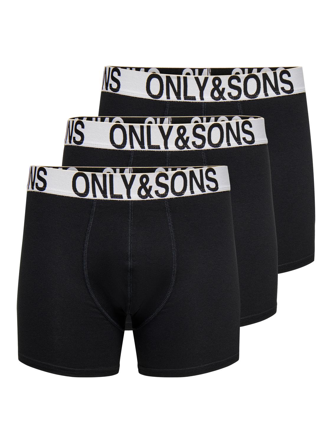 Trunks - Onsbasic Solid Boxer 3Pack Noos -  - Hr Ravn