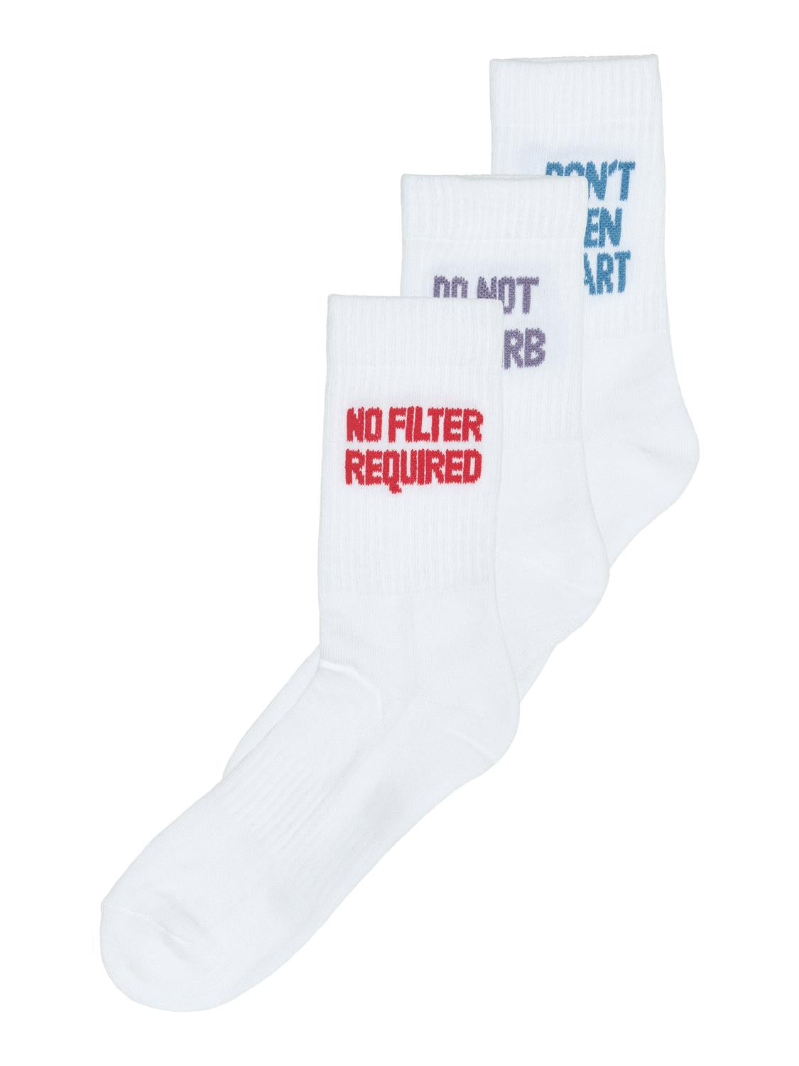 Socks - Onsrody Text 3-Pack Tennis Sock -  - Hr Ravn