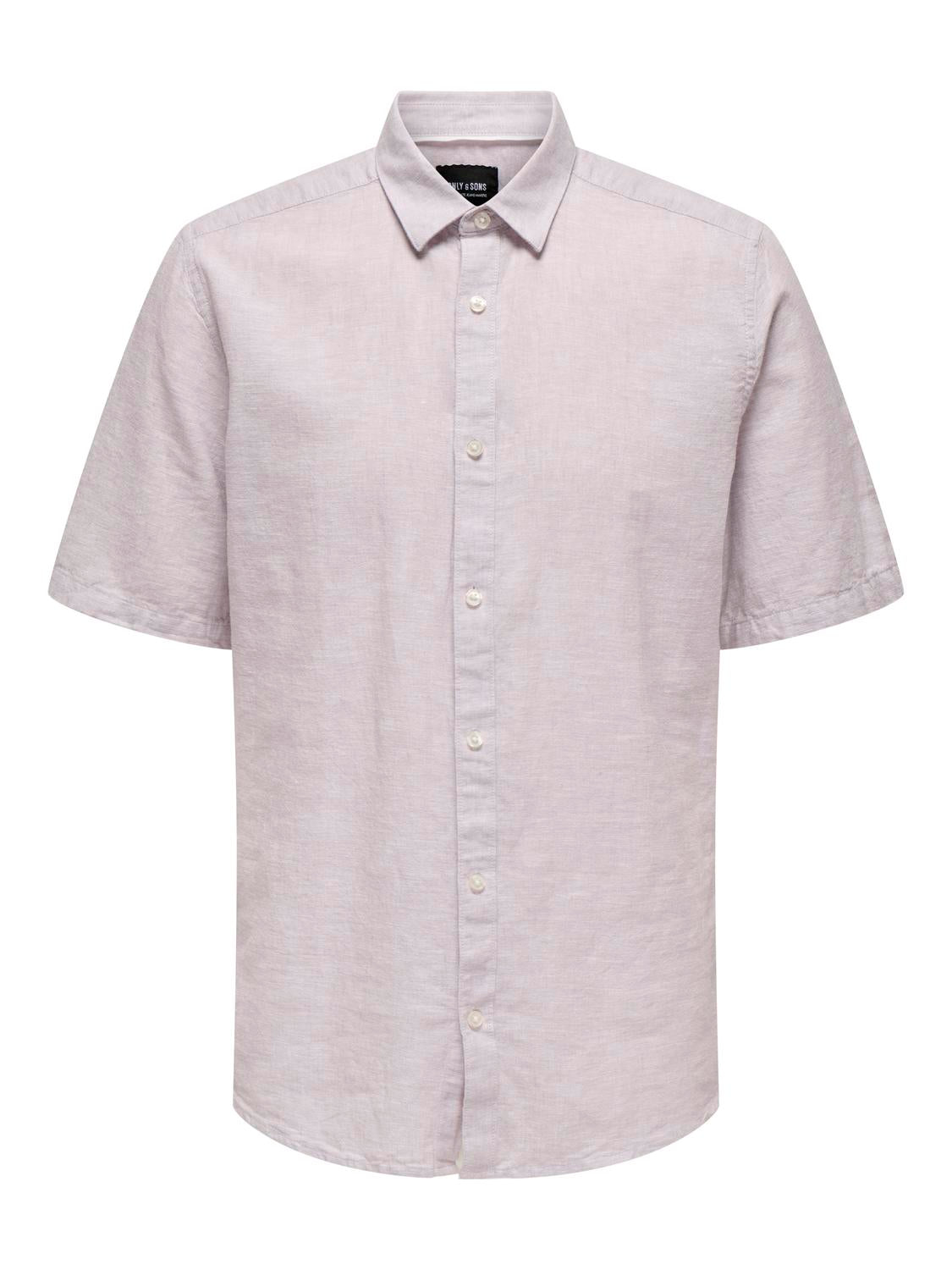 KORTE SKJORTER - Onscaiden Life Ss Solid Linen Blend Noos -  - Hr Ravn