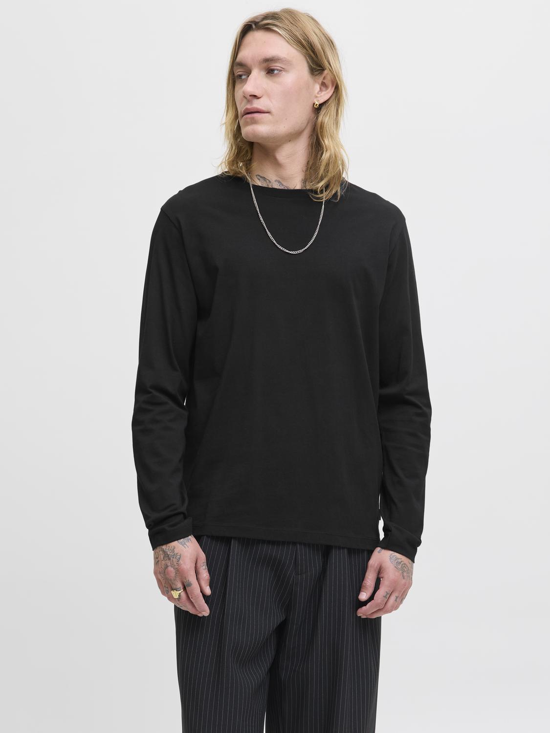 T-shirts - Jjeorganic Basic Tee Ls O-Neck Noos -  - Hr Ravn
