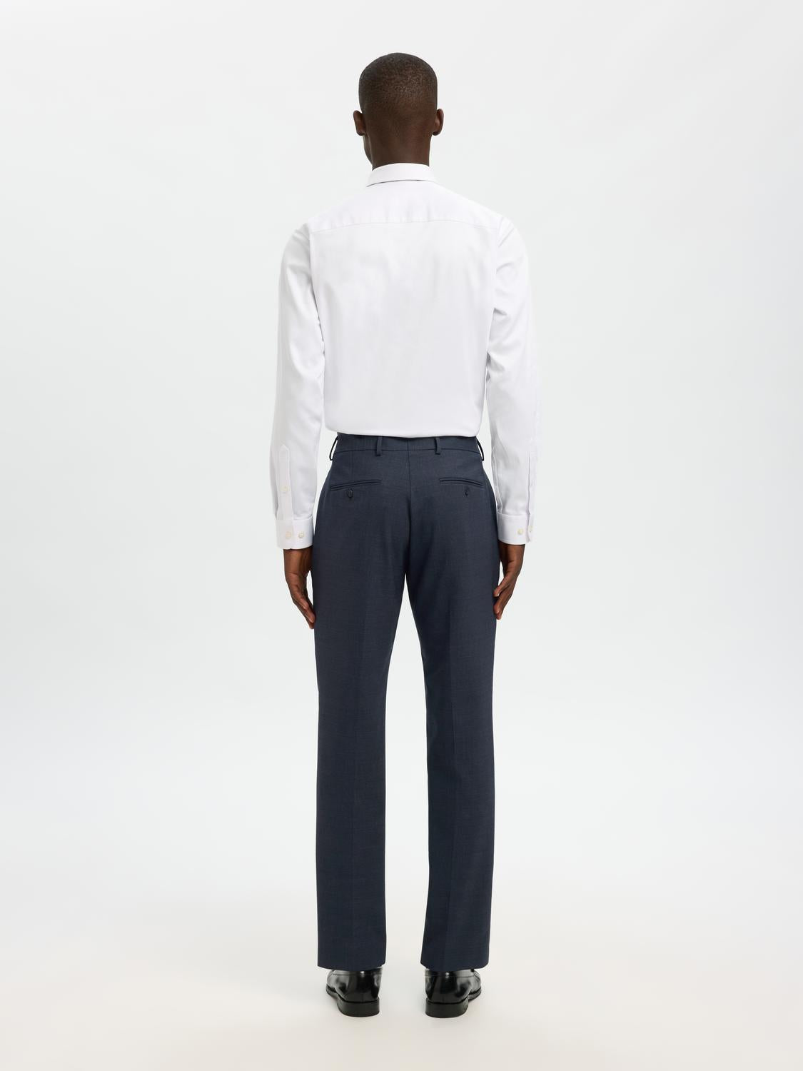 BUKSER - Slhslim-Theo Wool Blend Trs Flex Noos -  - Hr Ravn
