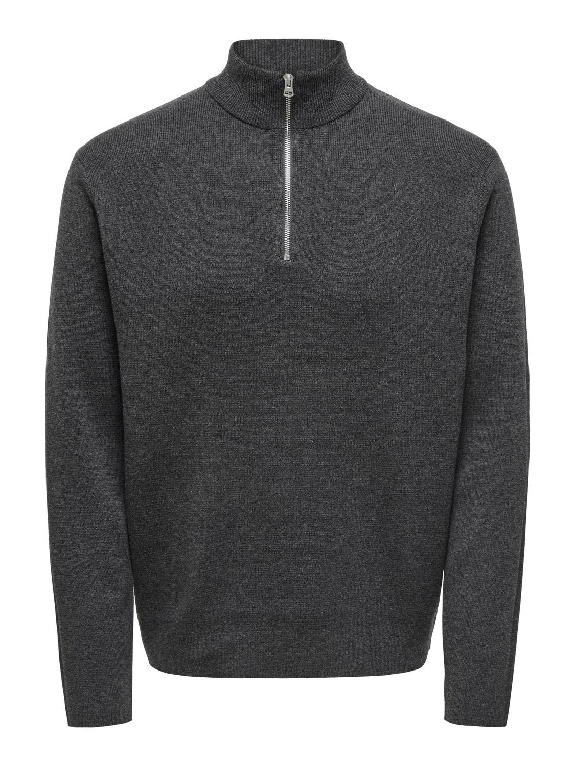 Pullovers - Onsting Life Reg Half Zip Knit Noos -  - Hr Ravn