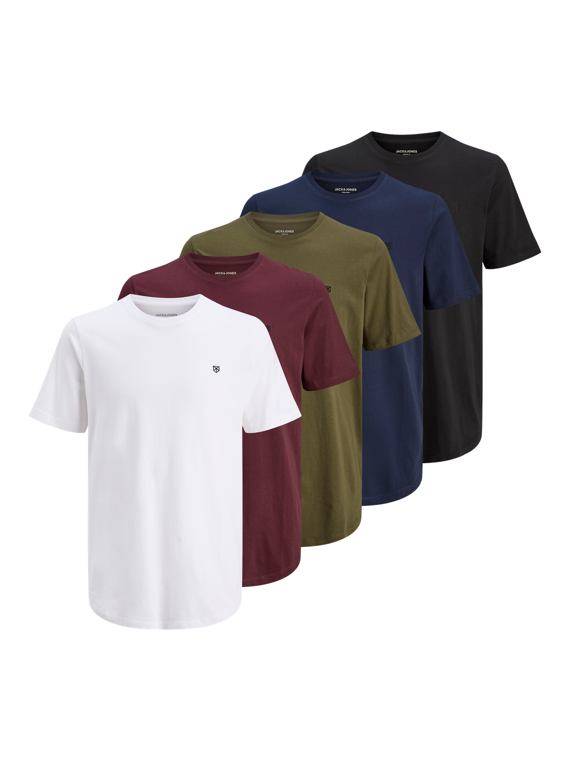 T-shirts - Jprblabrody Tee Ss Crew Neck 5Pk Mp Noos -  - Hr Ravn