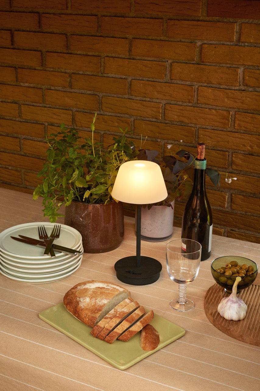 Salon Transportabel Lampe Sort