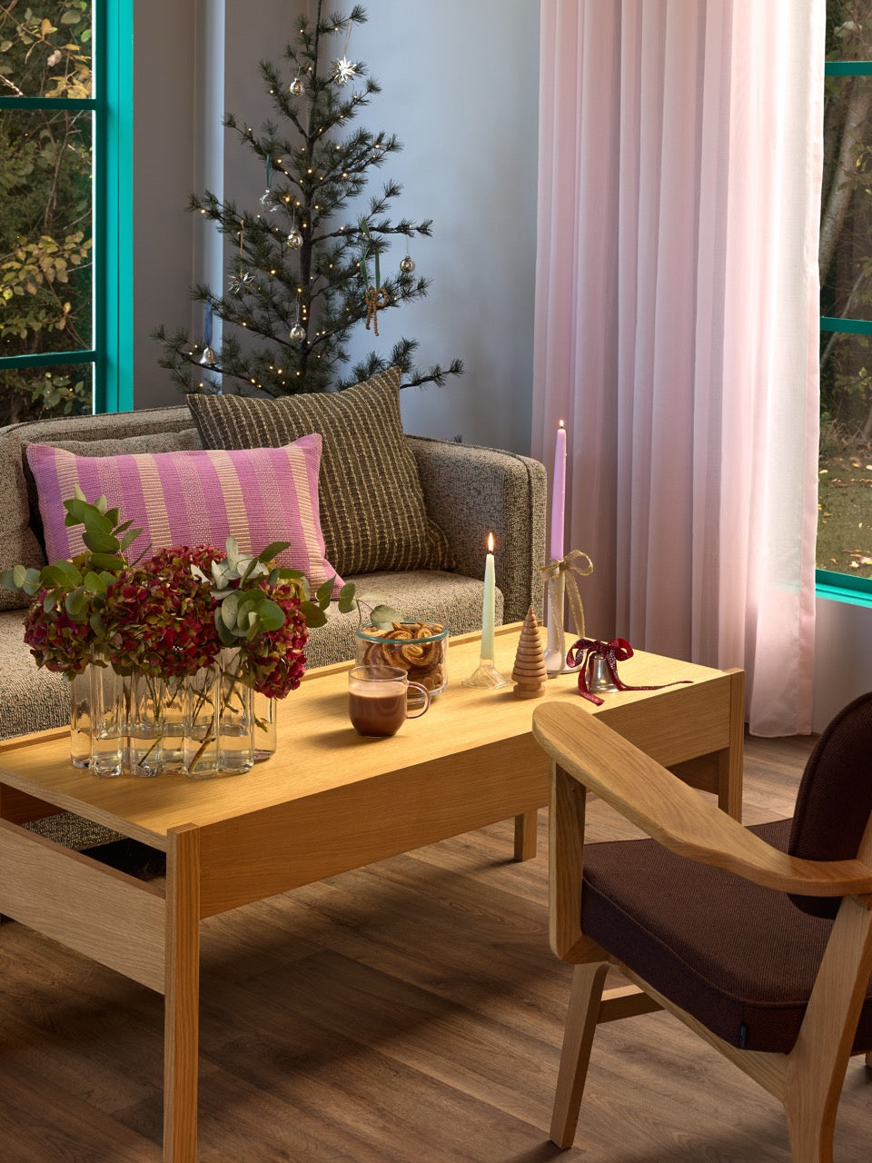 Ori Pude Olivengrøn/Beige