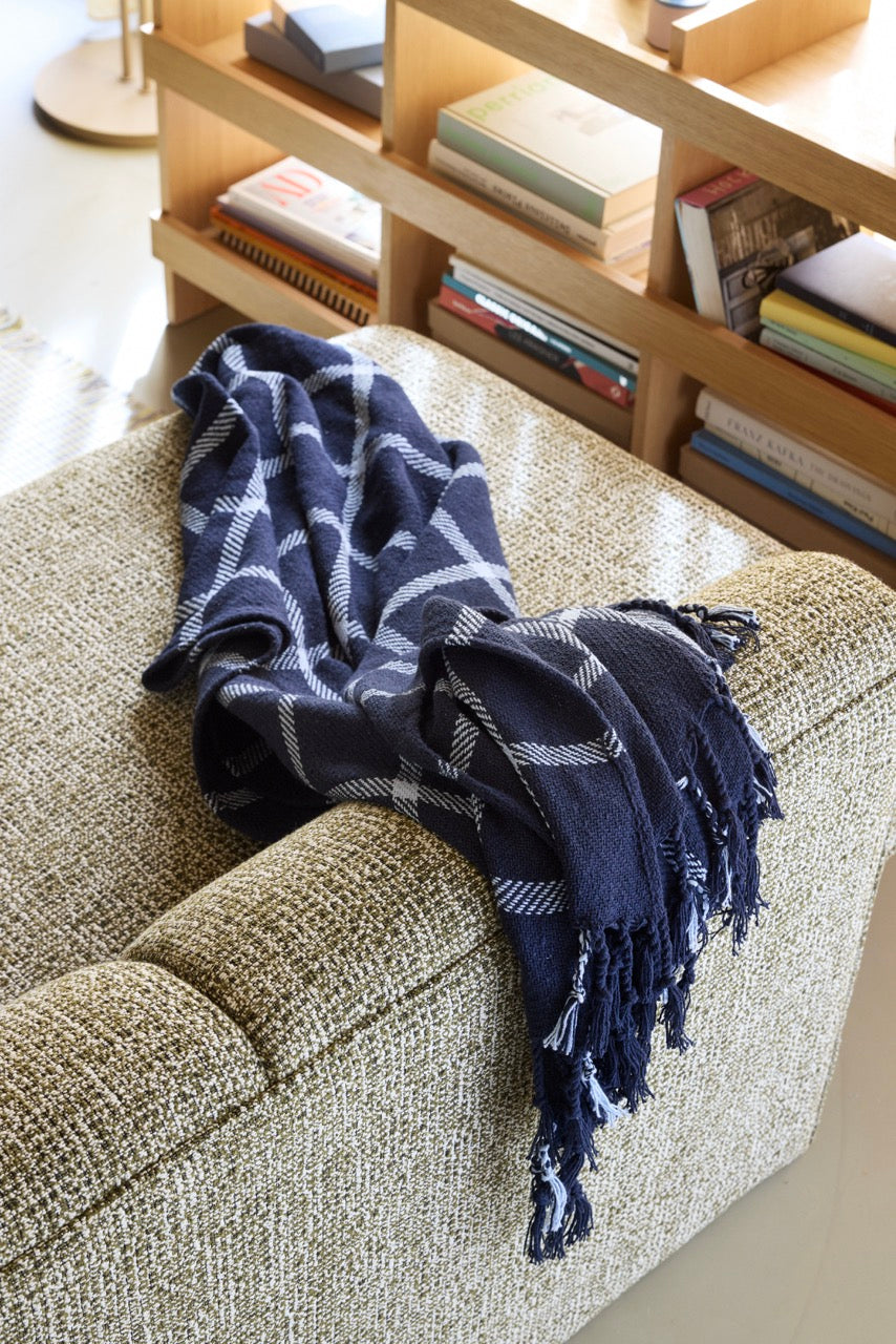 Flok Plaid Mørkeblå