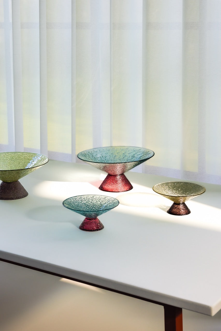 Bonbon Glasskål Medium Grøn/Brun