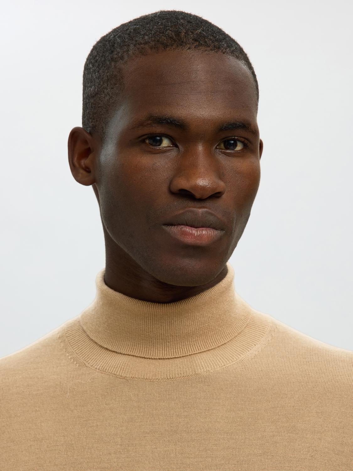 STRIK - Slhtray Ls Knit Merino Roll Neck Noos -  - Hr Ravn