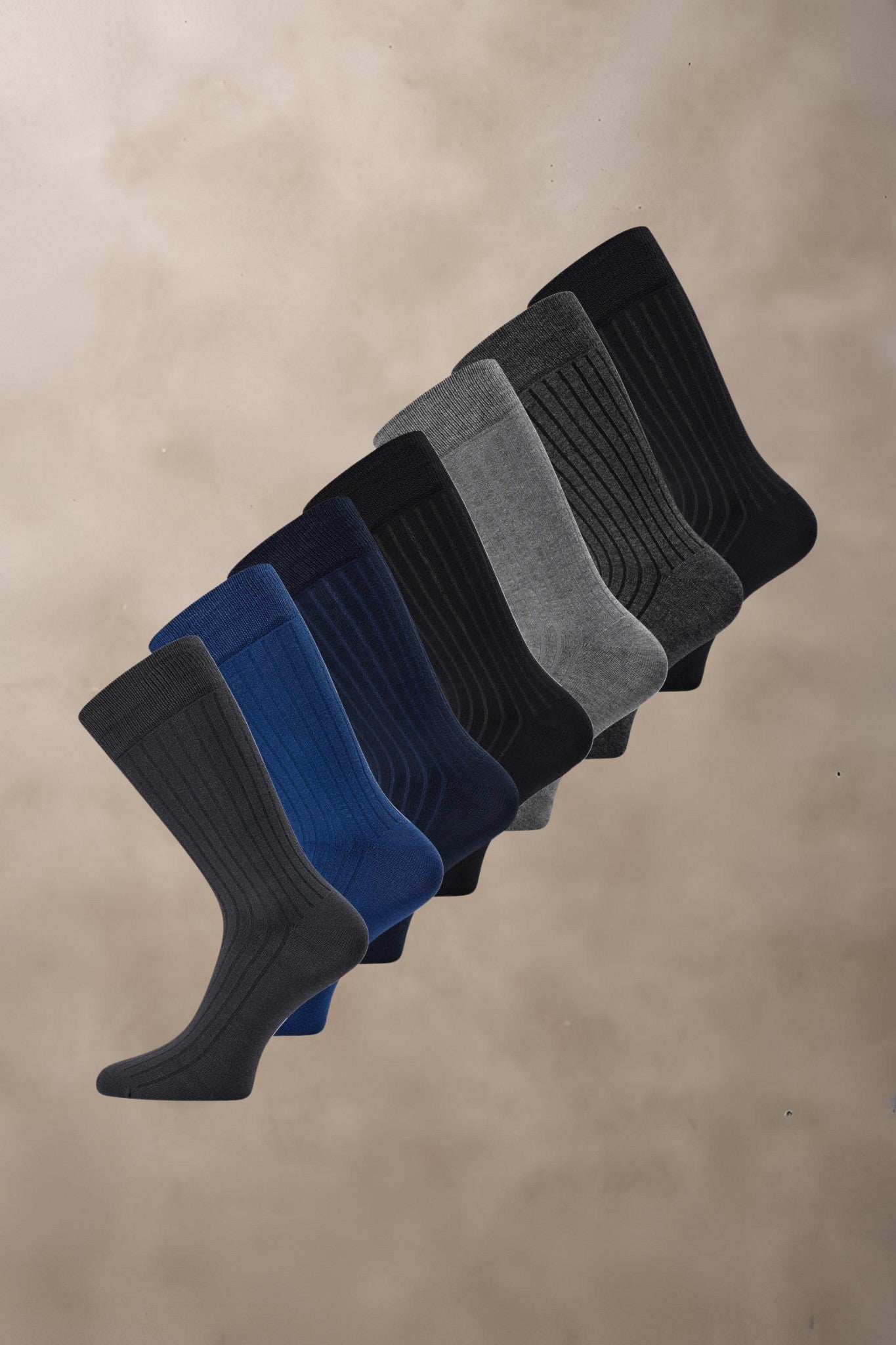 7-PACK RIB SOCKS BAMBOO