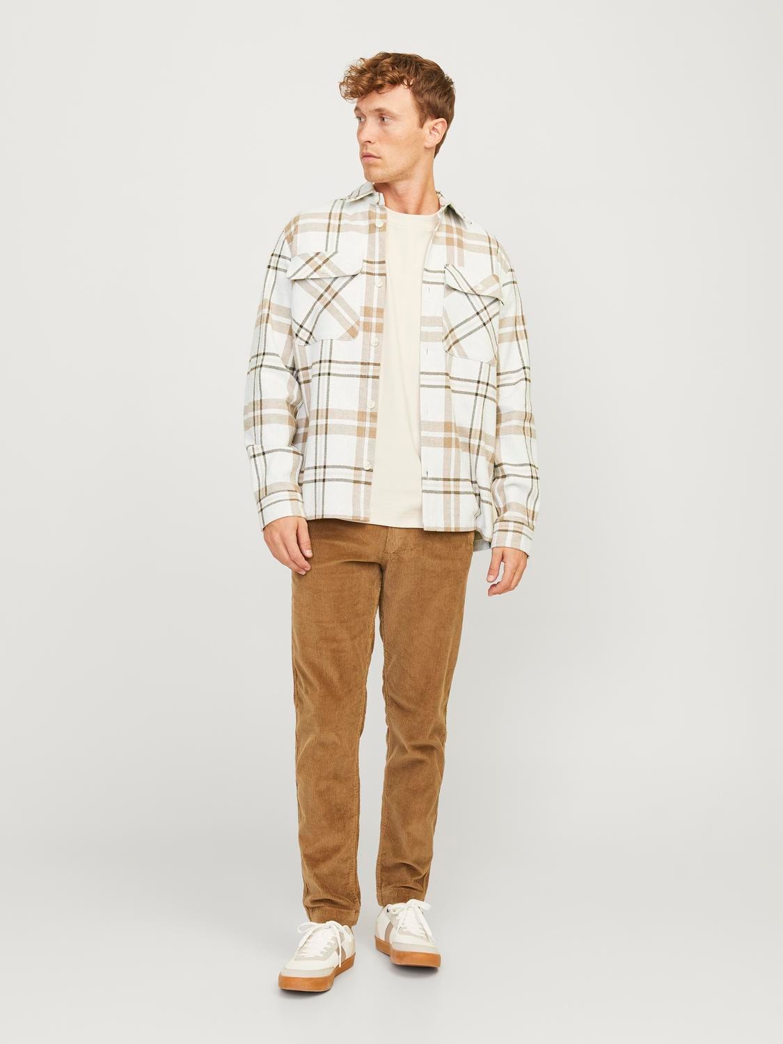 JPRRAYMOND MELANGE CHECK OVERSHIRT - LANGE SKJORTER -  - Hr Ravn