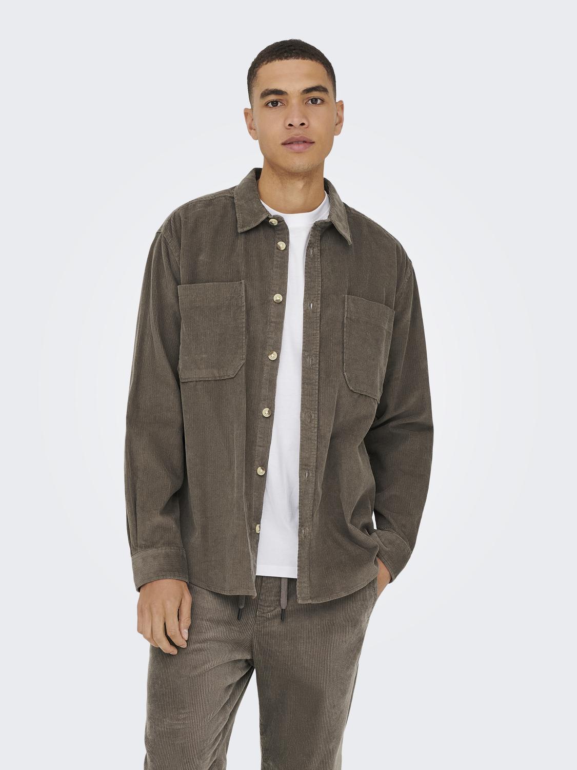 Onsalp Rlx 2Pkt Washd Cord Ls Shirt Noos