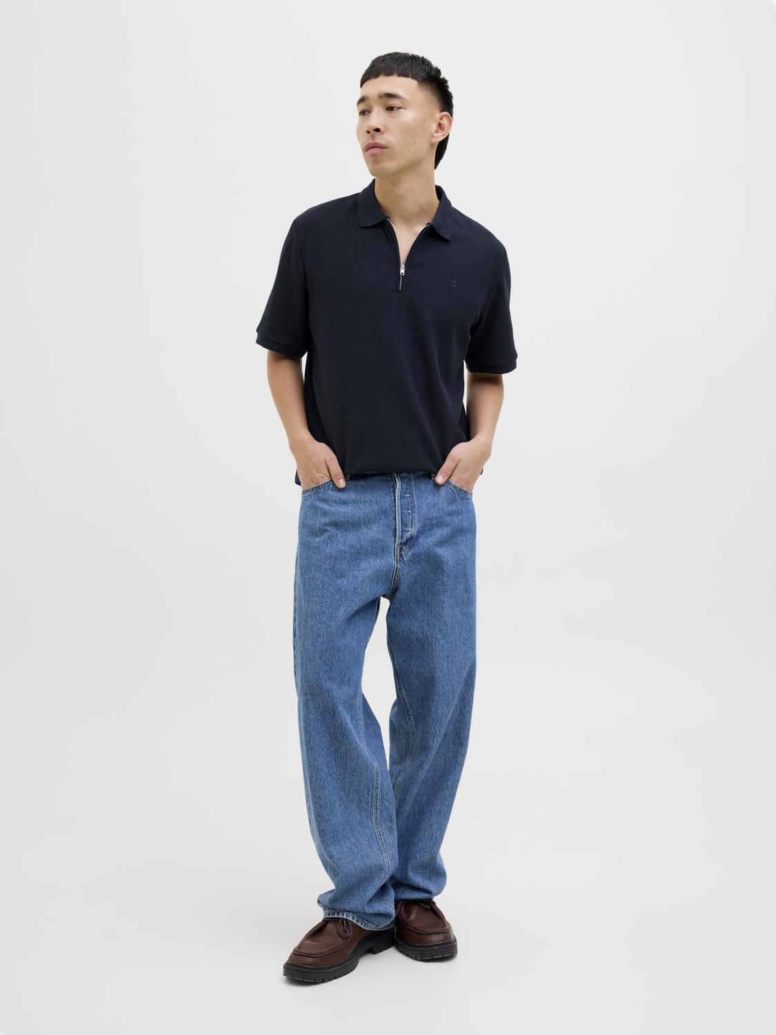 POLO - Jjeaustin Zip Polo Ss Noos -  - Hr Ravn