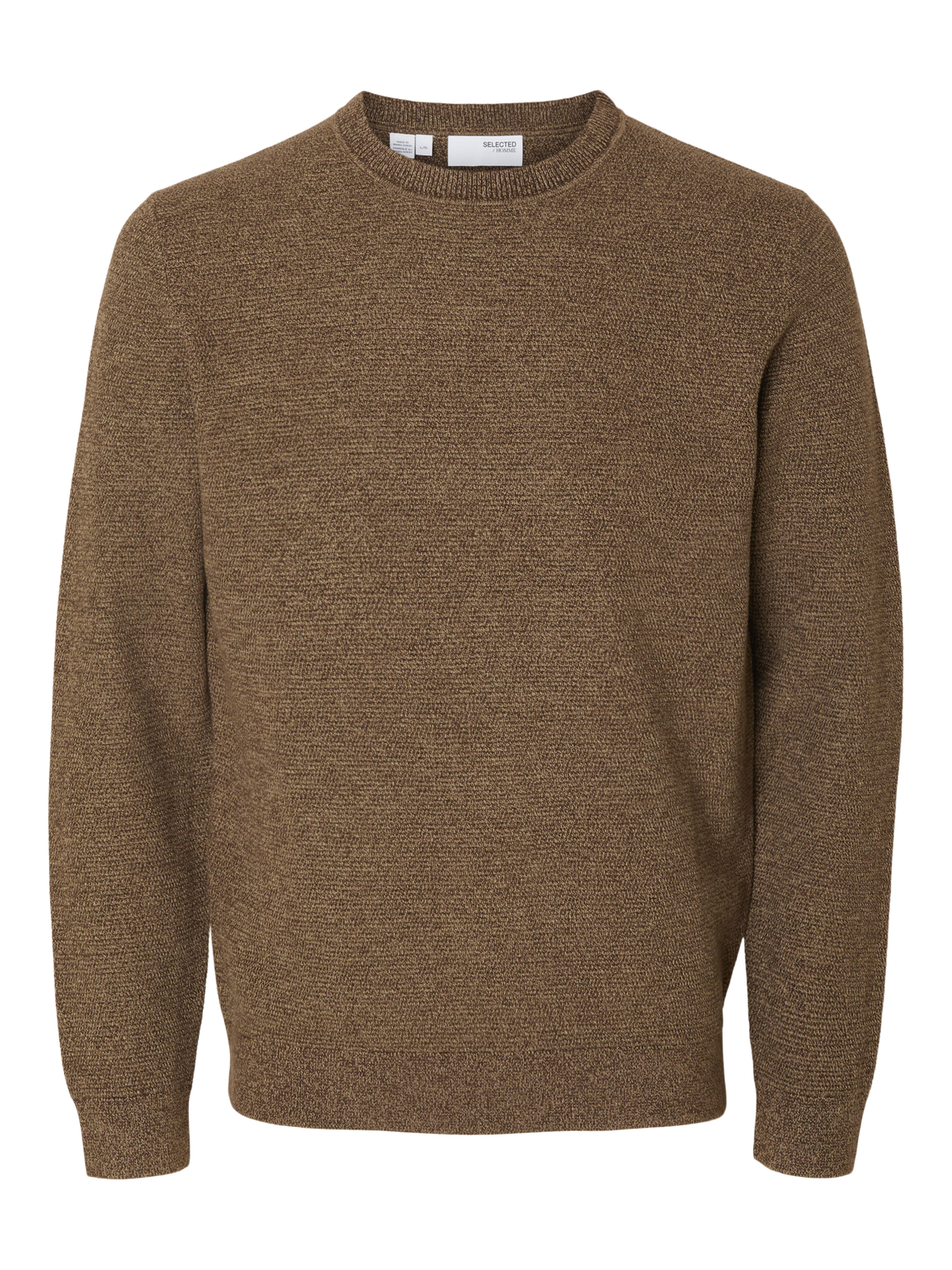 Pullovers - Slhross Ls Knit Structure Crew Neck Noos -  - Hr Ravn