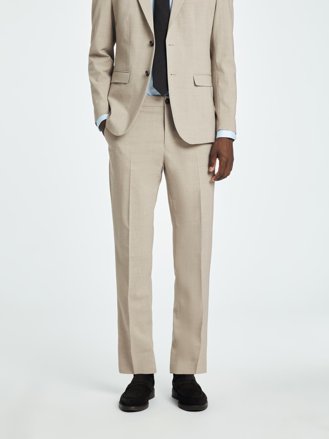 BUKSER - Slhslim-Theo Wool Blend Trs Flex Noos -  - Hr Ravn