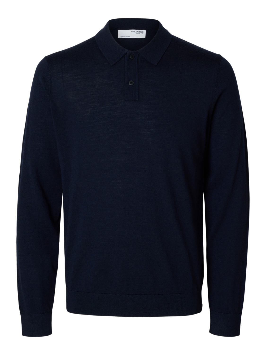 Pullovers - Slhtray Ls Knit Merino Polo Noos -  - Hr Ravn