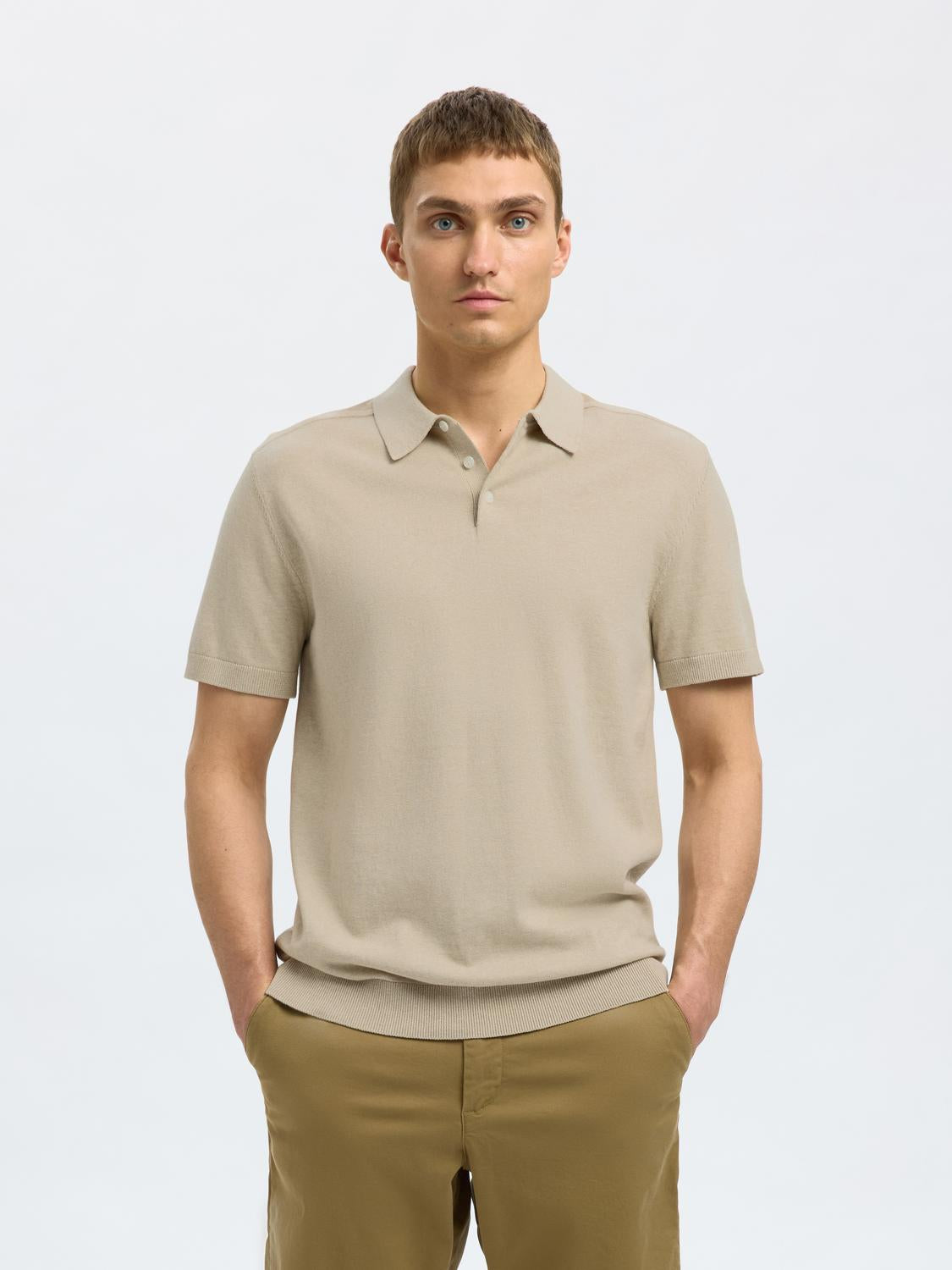 Slhberg Ss Knit Polo Noos