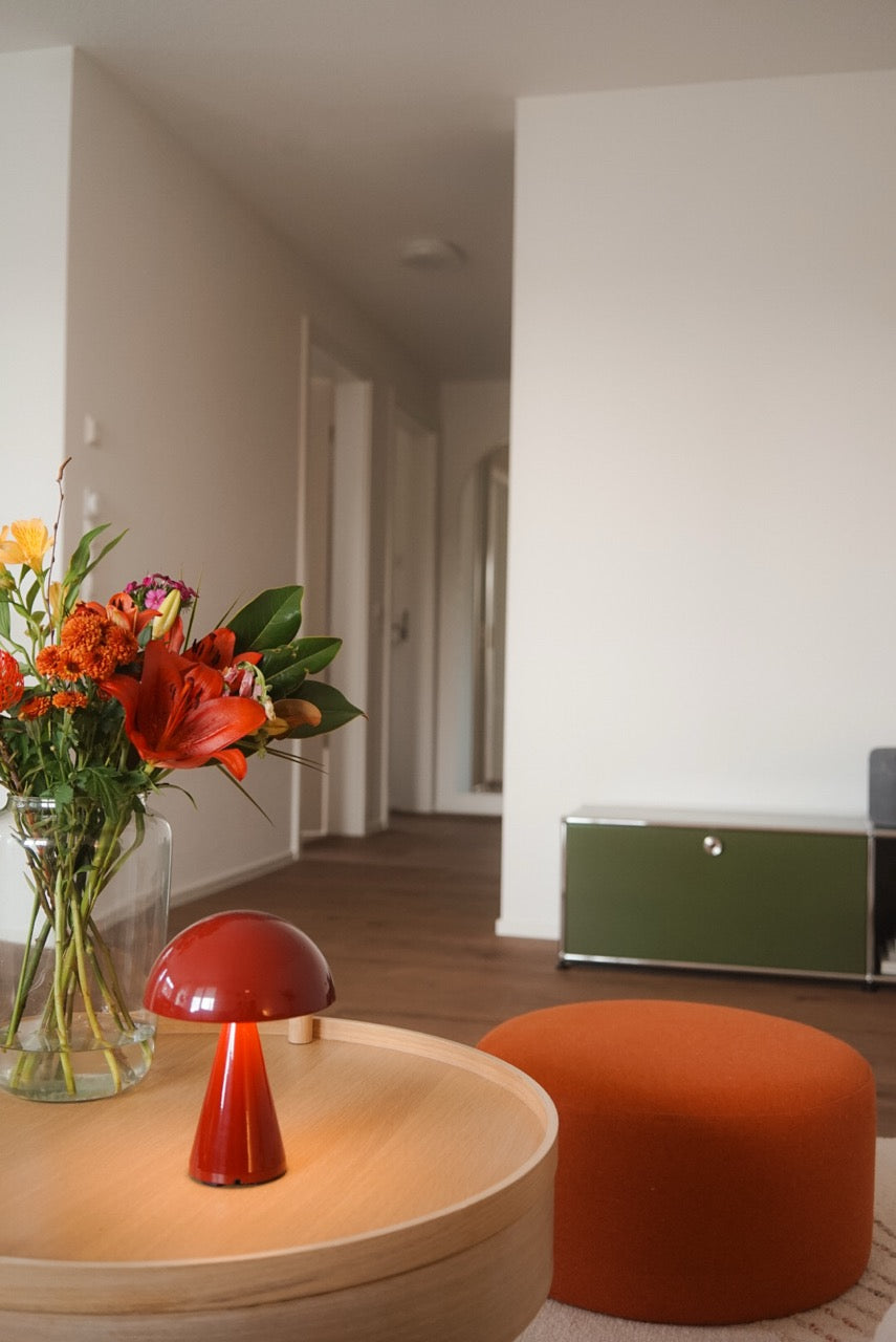 Mush Transportabel Lampe Rød