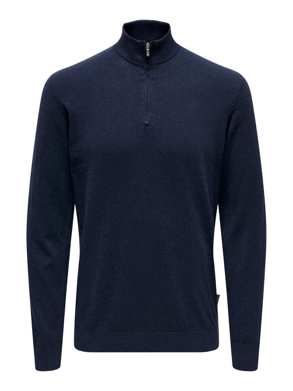 Onsloui Reg 12 Mel Half Zip Knit Noos