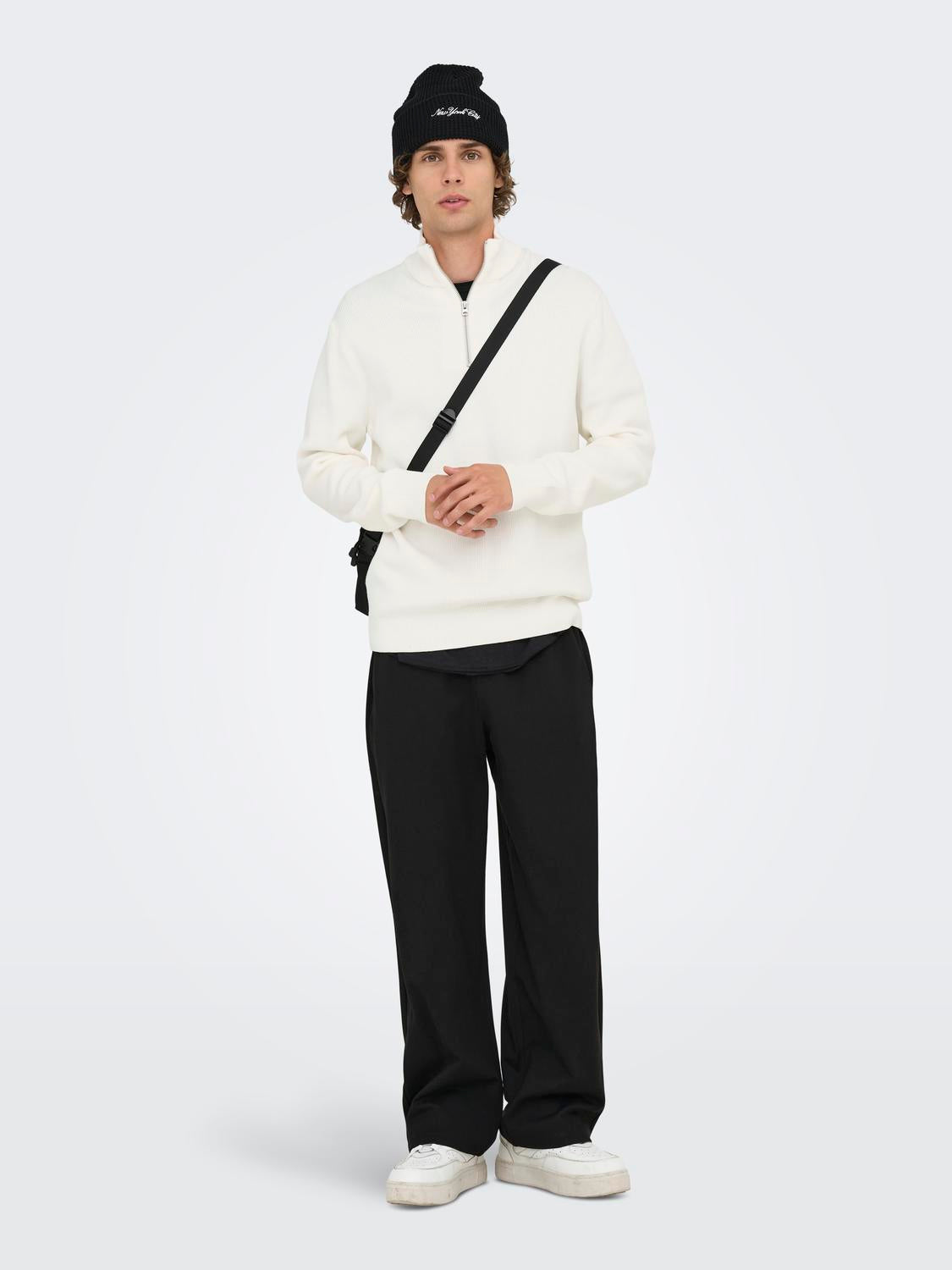 Onsphil Reg 12 Struc Half Zip Knit Noos