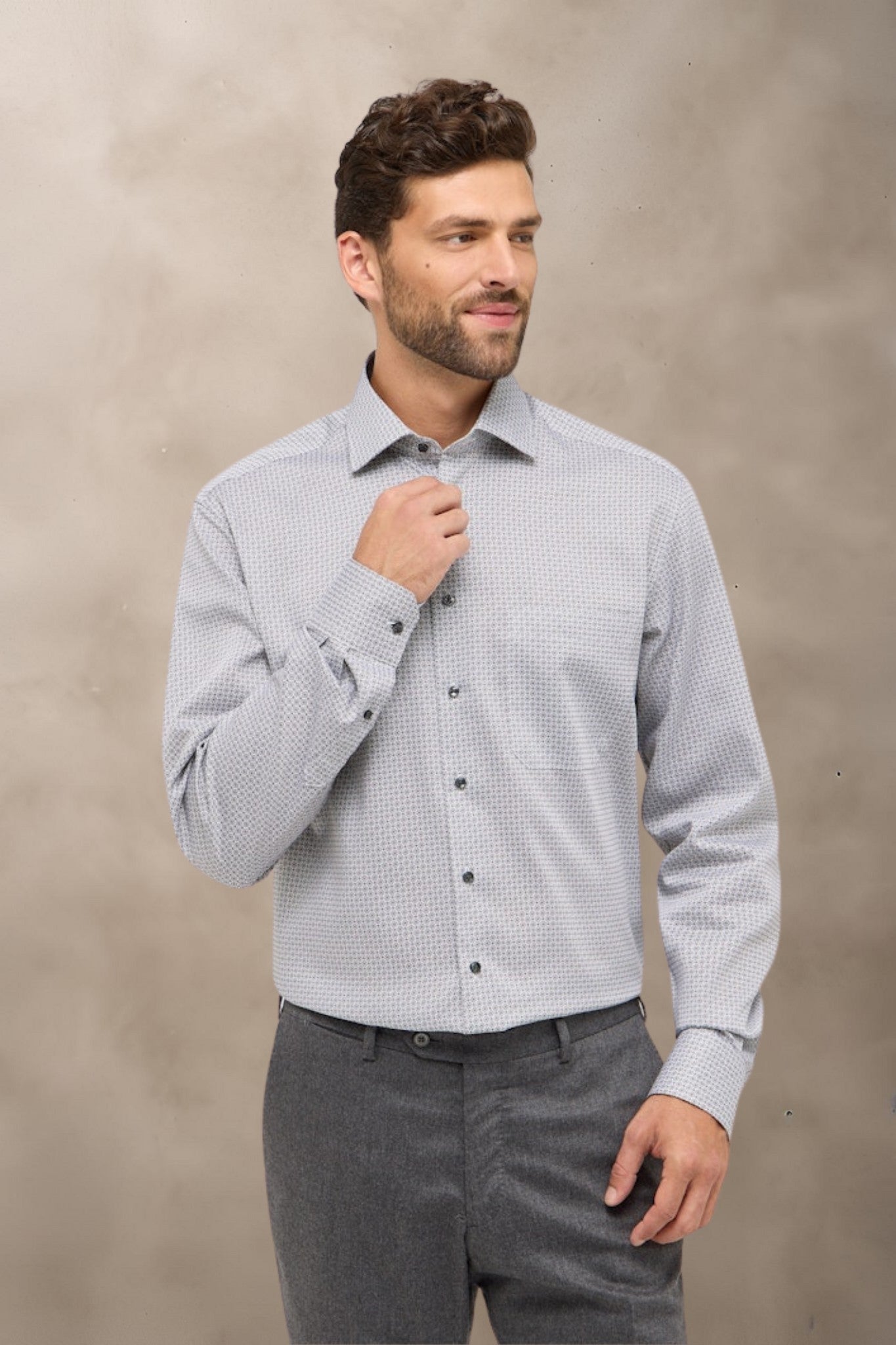 ETERNA TEXTURE COTTON LS SHIRT