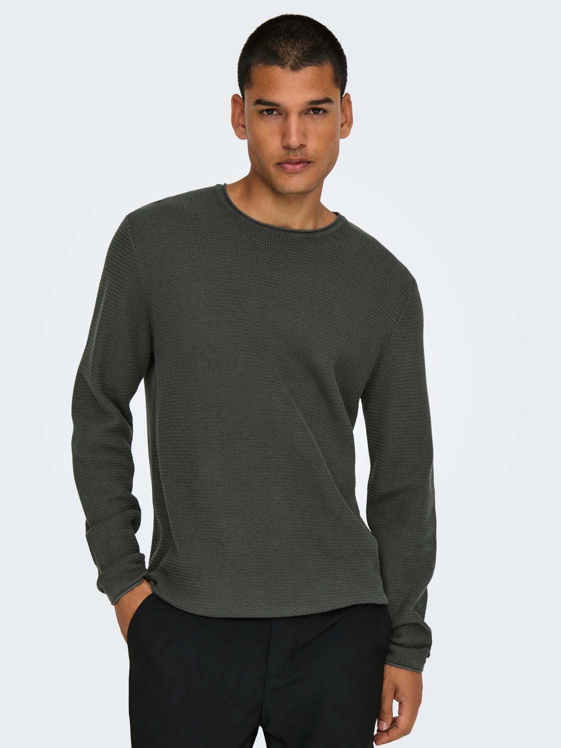 Onseric Reg 12 Struc Crew Knit Noos