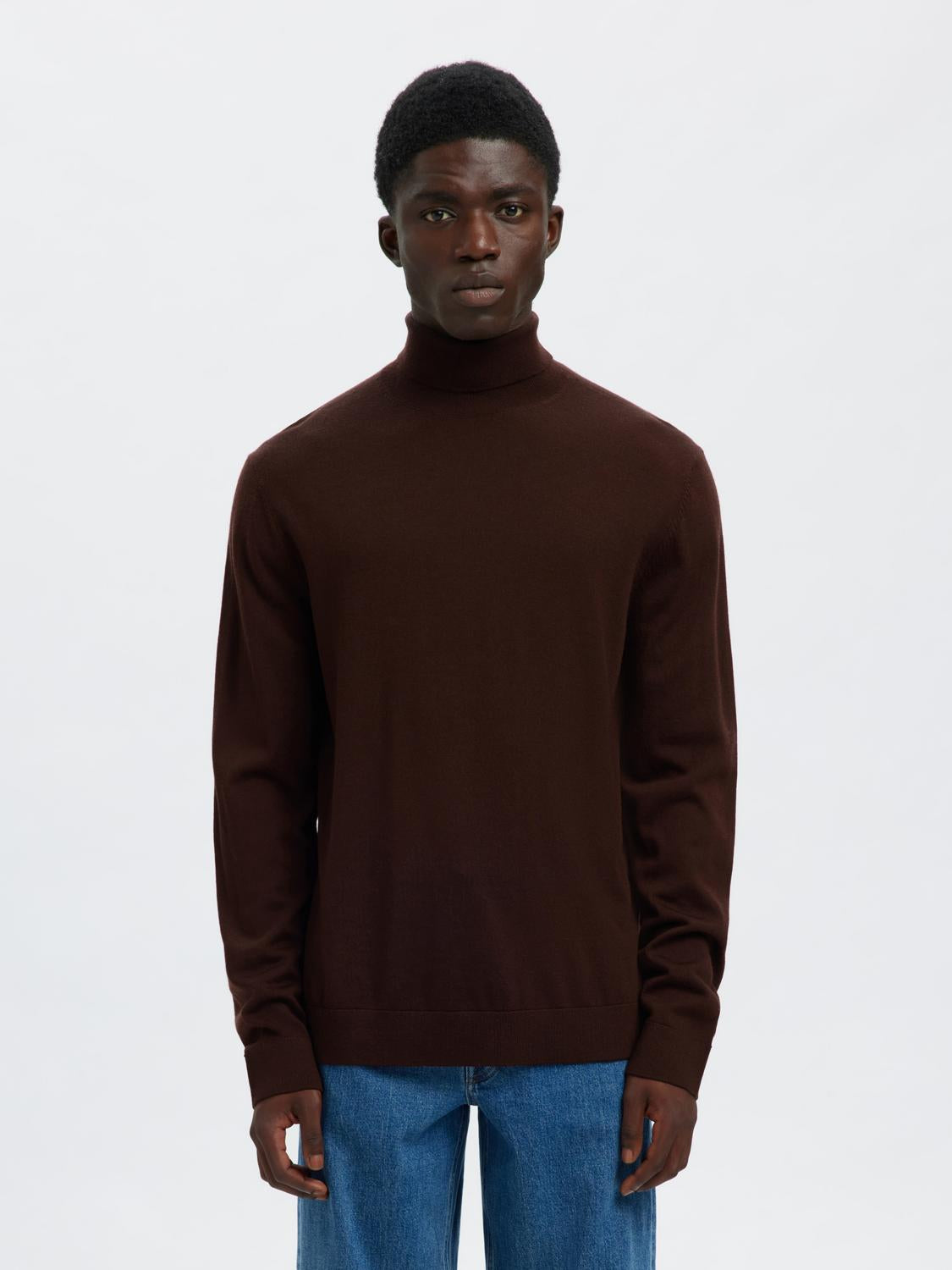 STRIK - Slhtray Ls Knit Merino Roll Neck Noos -  - Hr Ravn