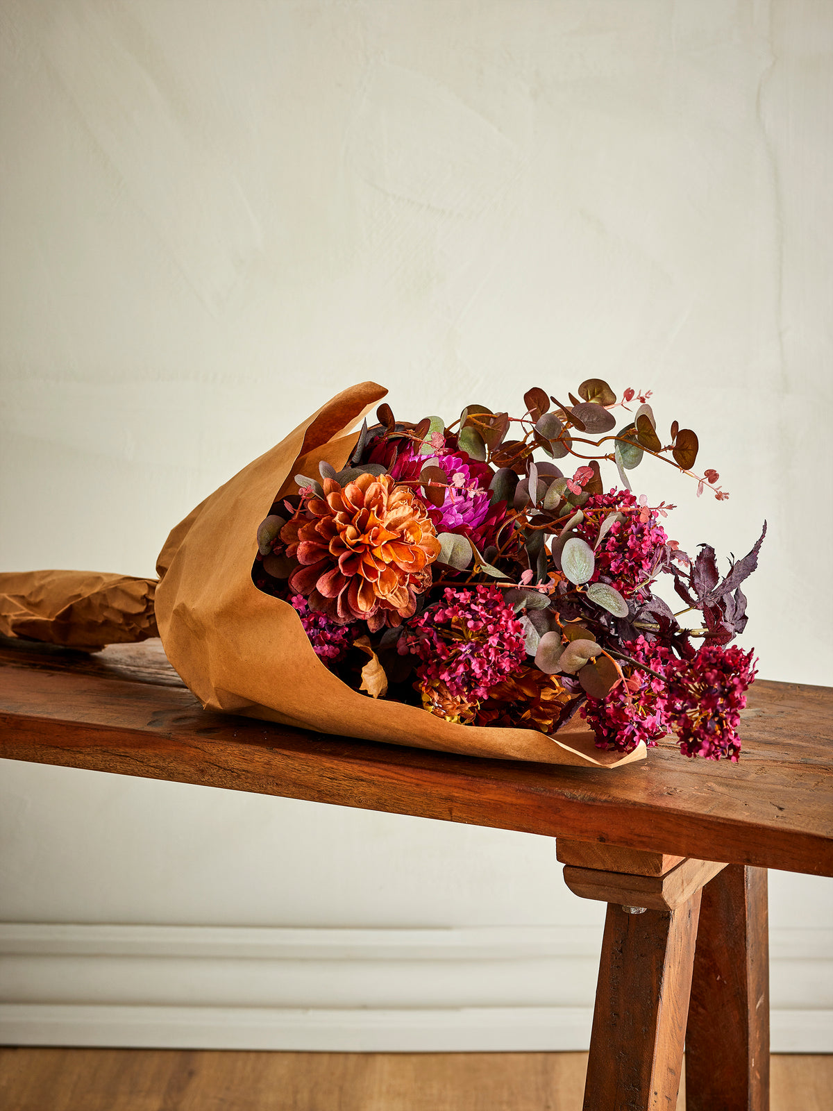 Waverly Buket, Orange, Kunstige Blomster