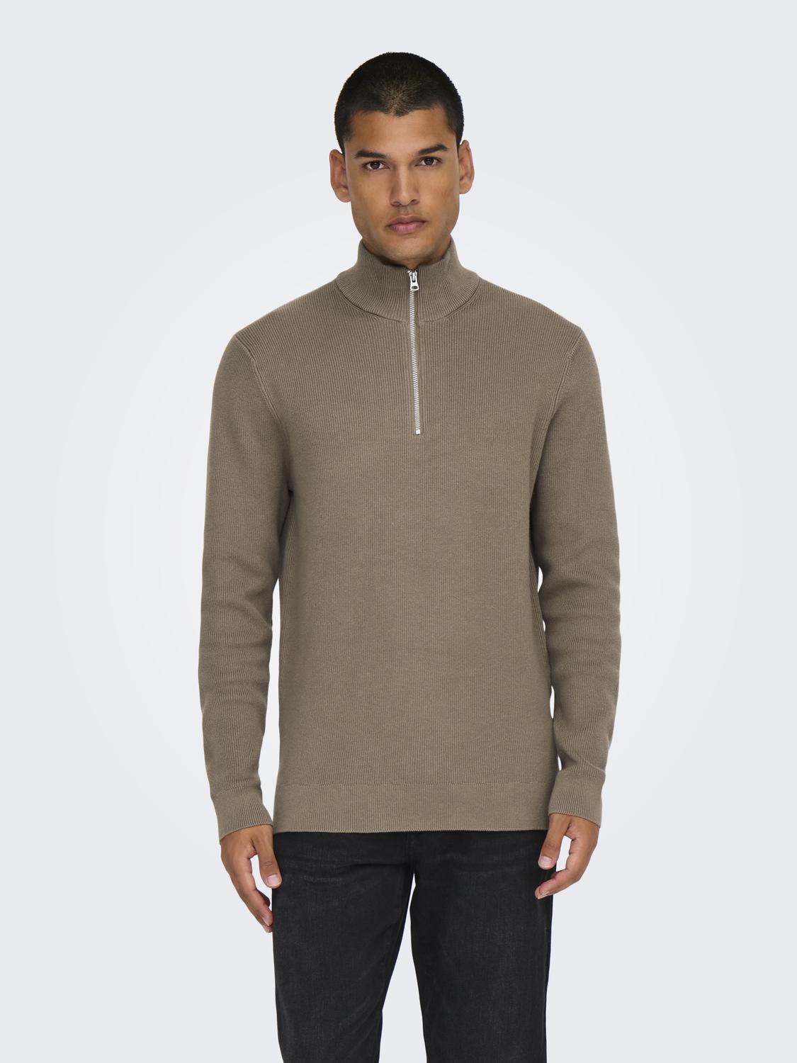 Onsphil Reg 12 Struc Half Zip Knit Noos