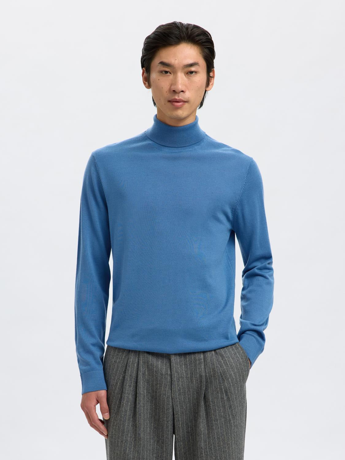 STRIK - Slhtray Ls Knit Merino Roll Neck Noos -  - Hr Ravn