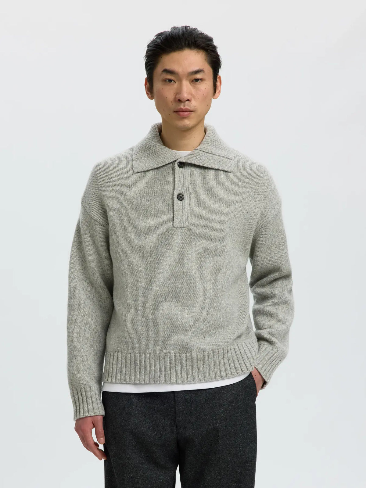 Slmcody LS Knit Rlx Polo Collar