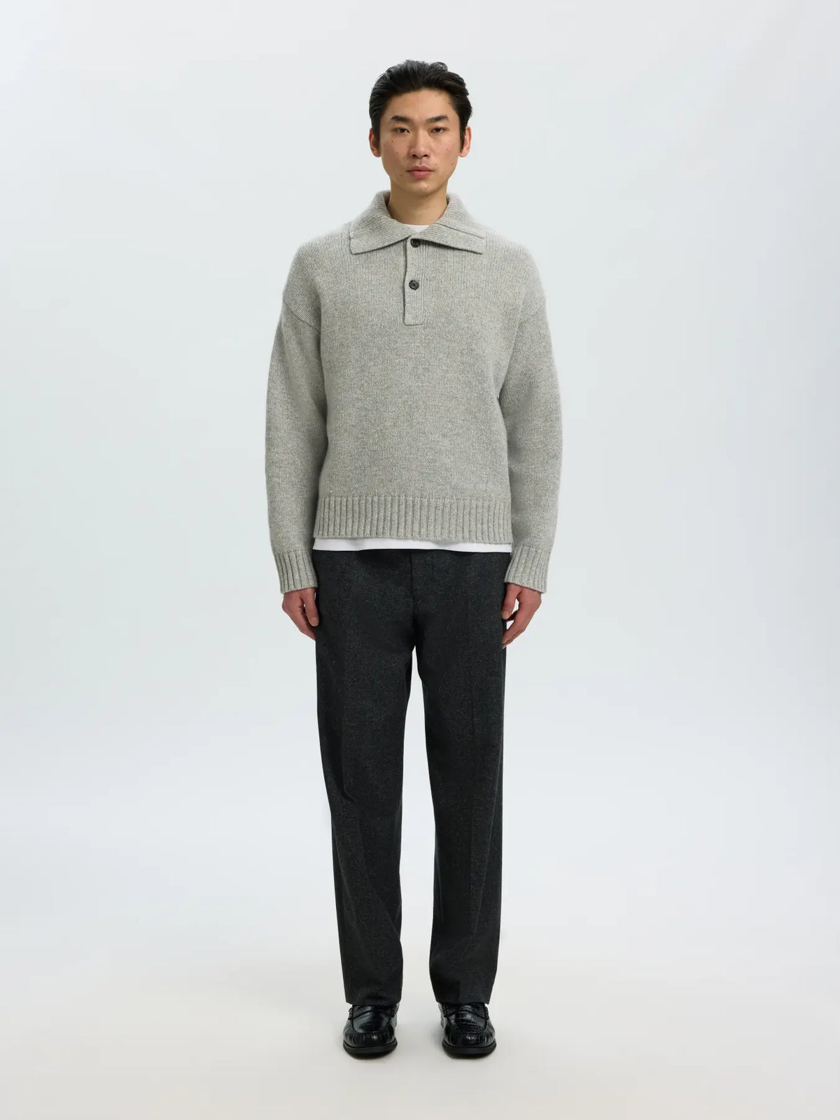 Slmcody LS Knit Rlx Polo Collar