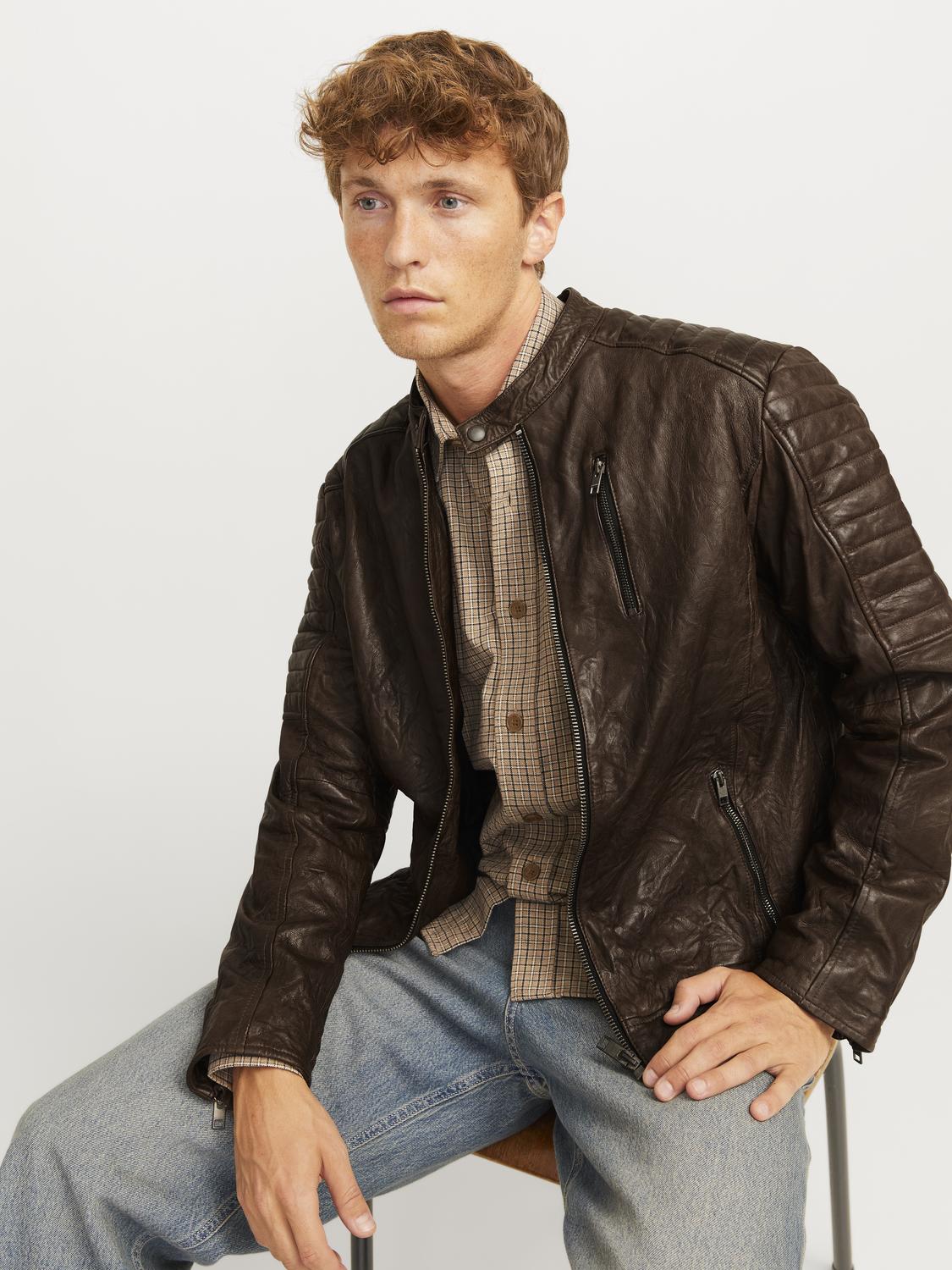 OVERTØJ - Jjerichard Leather Jacket Noos -  - Hr Ravn