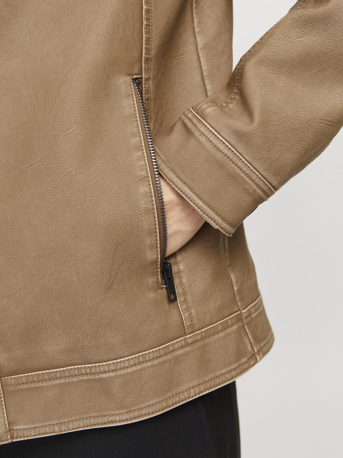 OVERTØJ - Jjewarner Washed Pu Jacket Noos -  - Hr Ravn
