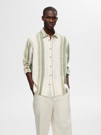 SLHRELAX-LINEN WIDE STRIPE