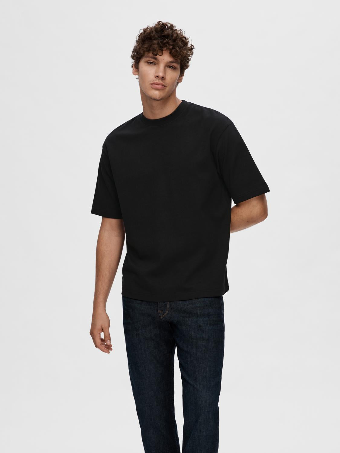 SLHLOOSEOSCAR SS O-NECK TEE