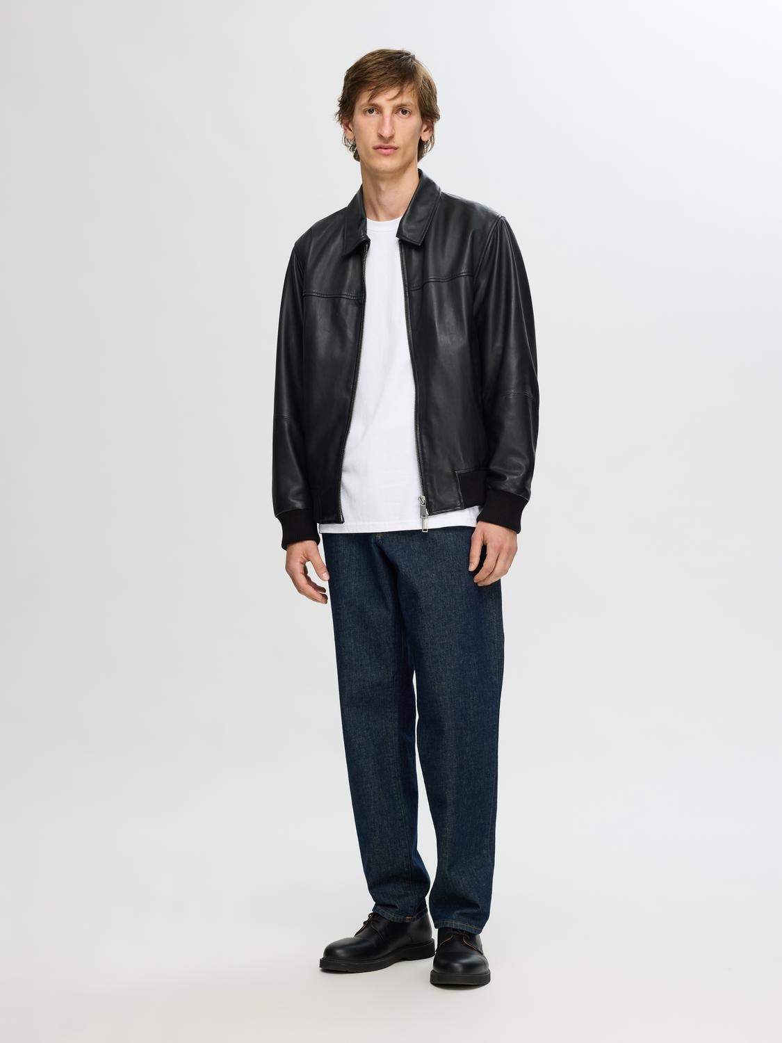 SLH190-REG TAPERED COLE RINSE JEANS