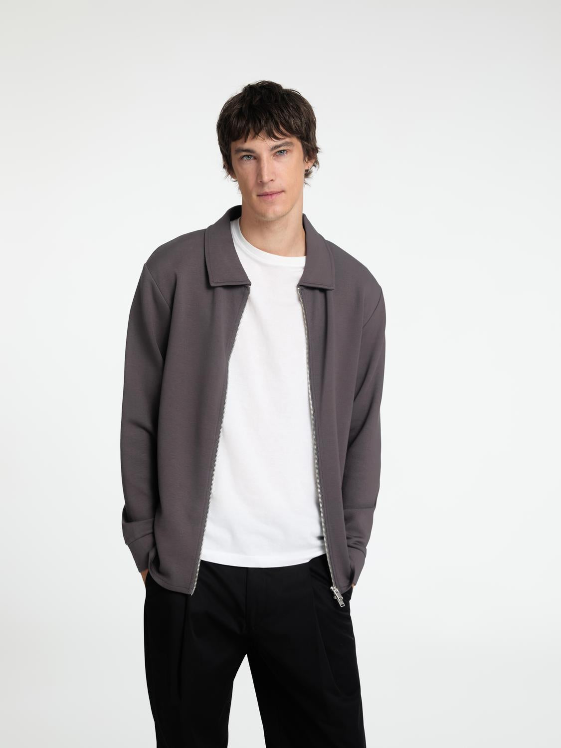 CARDIGAN - Slhemanuel Soft Full Zip Sweat Noos -  - Hr Ravn