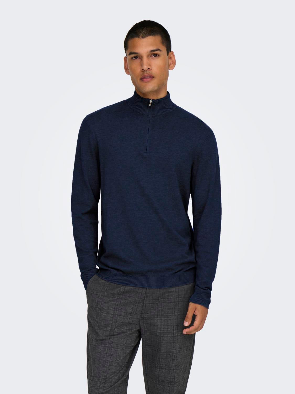 Onsloui Reg 12 Mel Half Zip Knit Noos